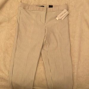 Nordstrom White and Grey Modern Fit Dress Pants Size 4